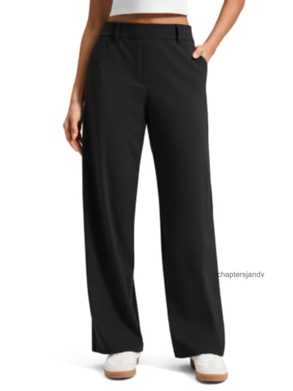 4-Way Stretch Straight Leg High Rise Pull On Work Pants 30" Inseam
